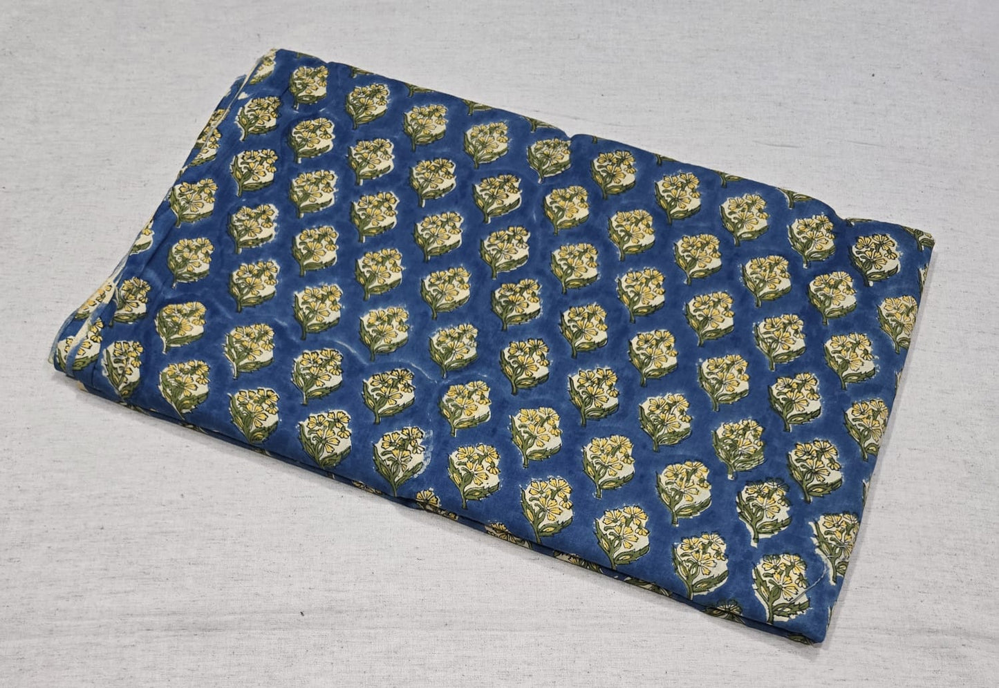 Block print cotton fabric