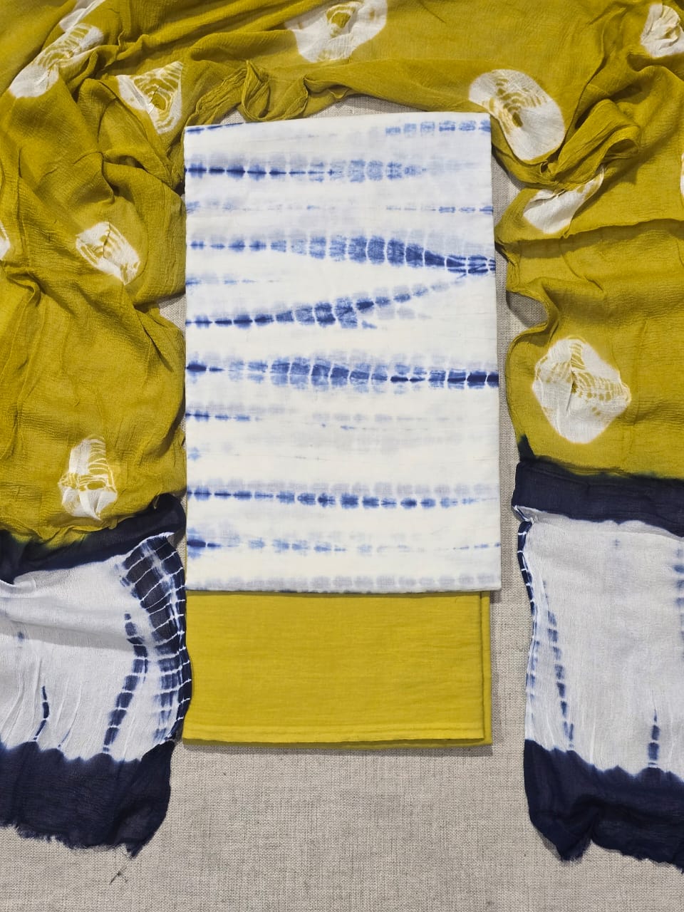 daily wear printed cotton suit with chiffon dupatta