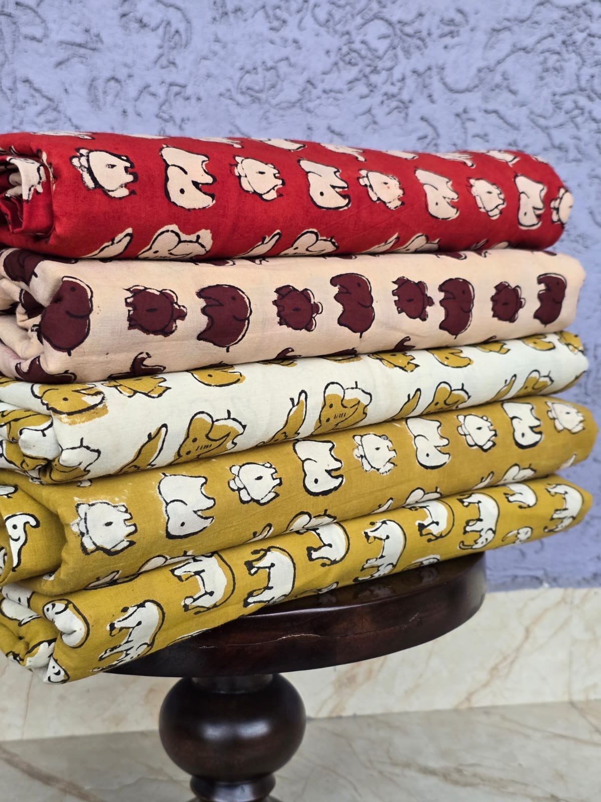 Block print cotton fabric