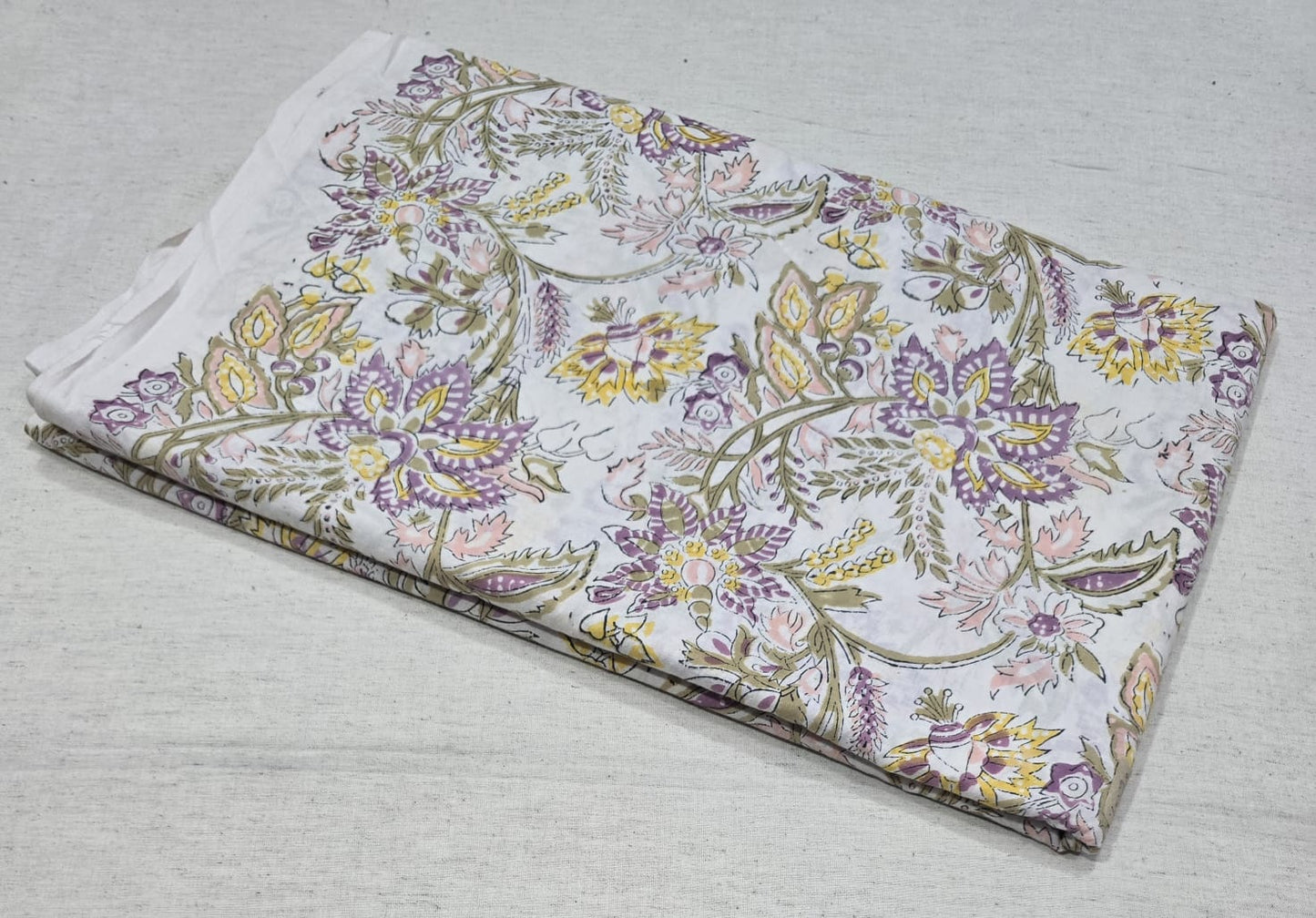Block print cotton fabric