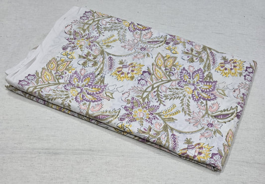 Block print cotton fabric