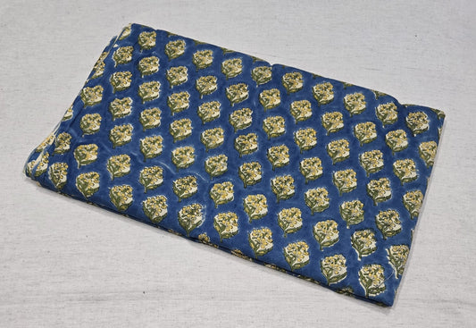 Block print cotton fabric