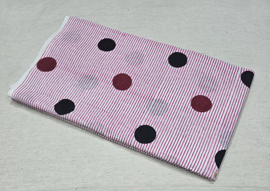 Block print cotton fabric