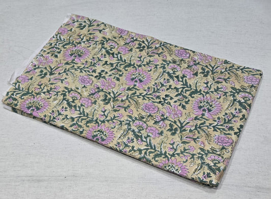 Block print cotton fabric