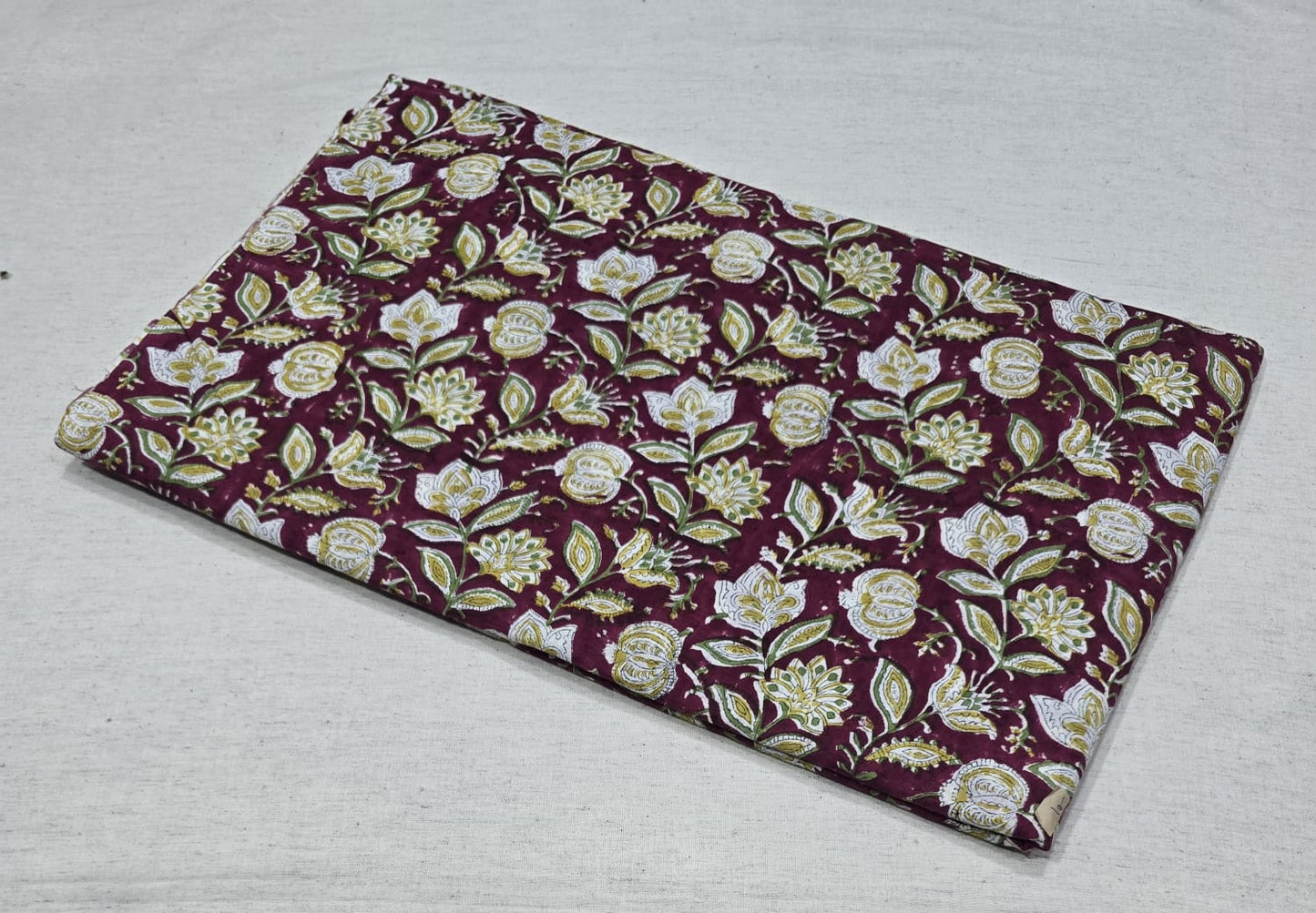 Block print cotton fabric