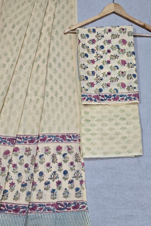 soft & stylish cotton suit with mulmul dupatta