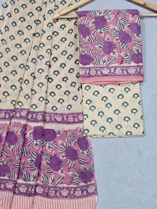 premium summer cotton suit with mulmul dupatta