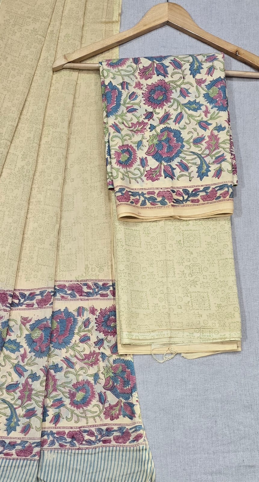 daily wear elegant cotton suit with mulmul dupatta
