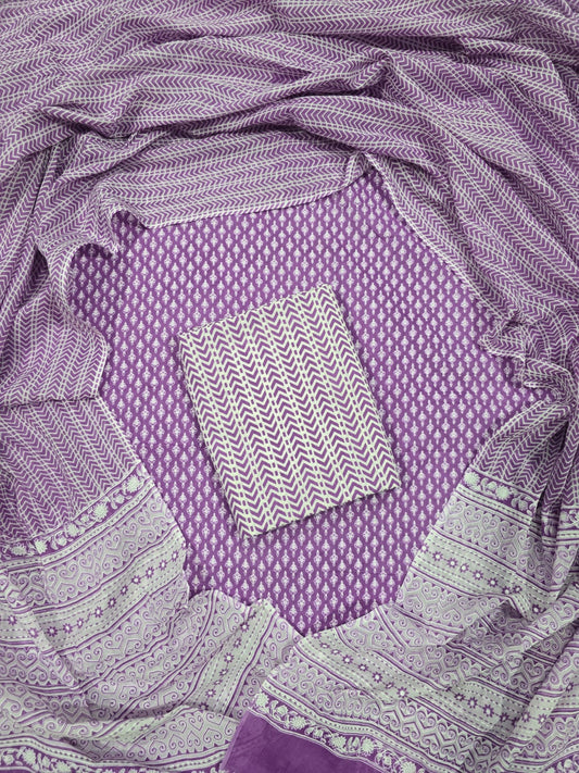 premium daily wear cotton suit with mulmul dupatta