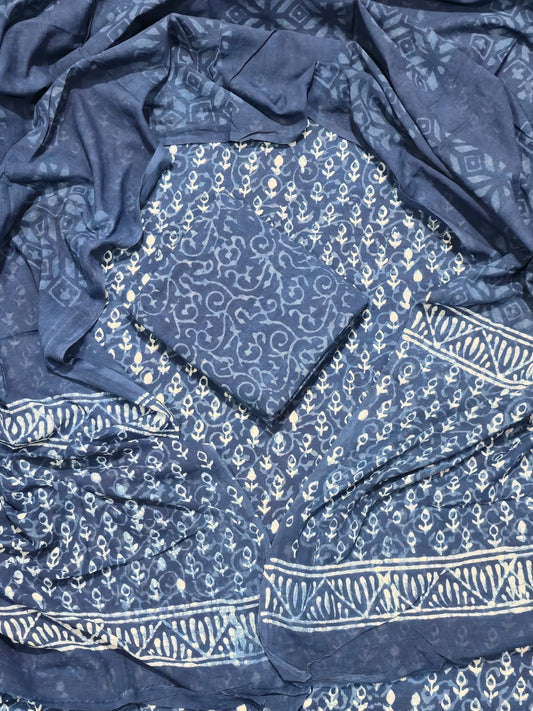 summer special cotton suit with mulmul dupatta