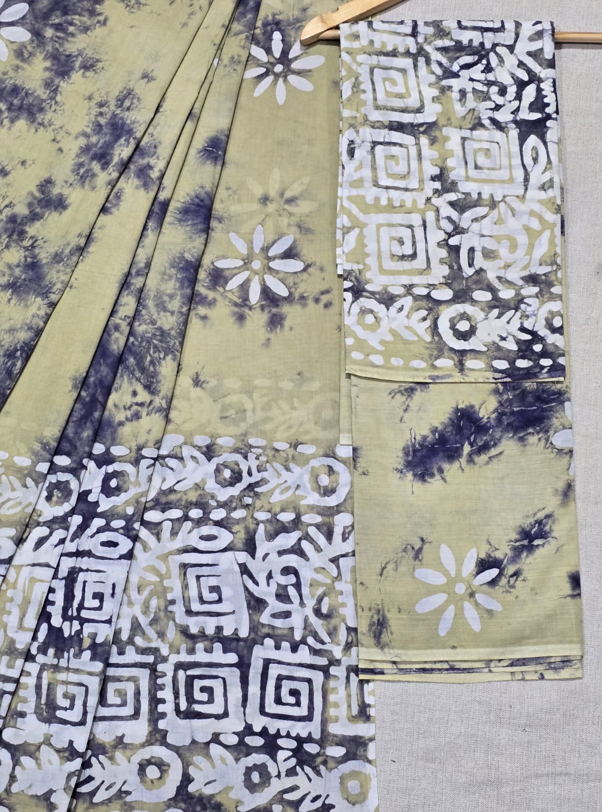 soft feel cotton suit set with mulmul dupatta