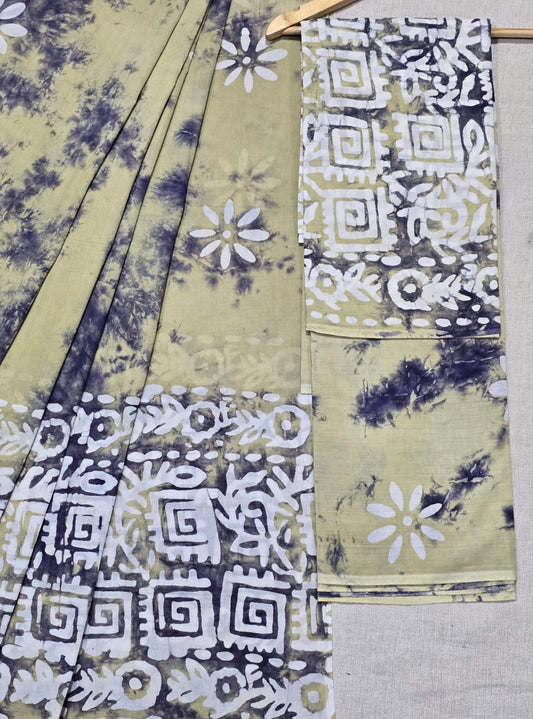 soft feel cotton suit set with mulmul dupatta