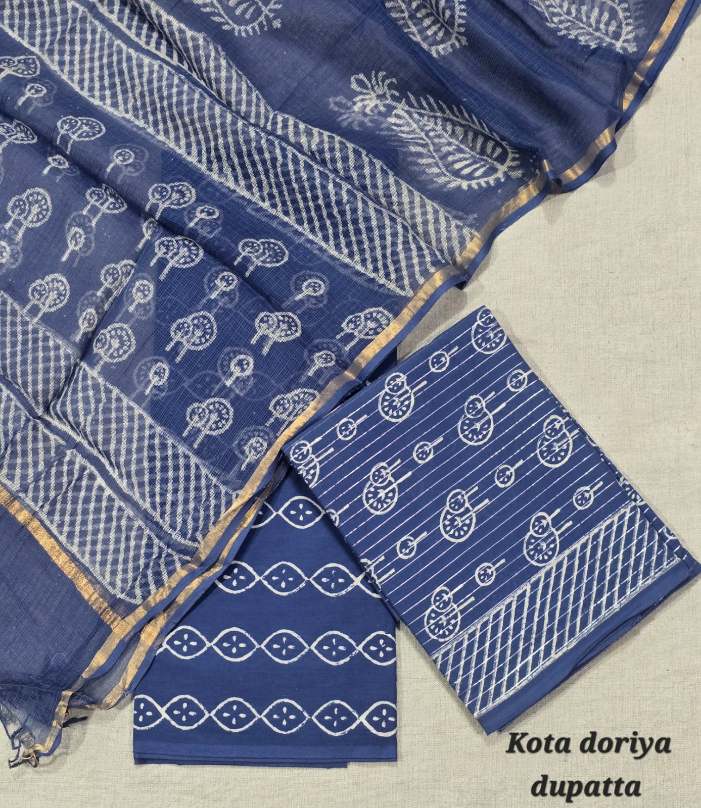 Vintage Block Print Pure Cotton Suit with Kota Cotton Dupatta – Pink Summer Comfort